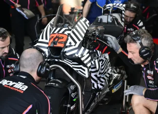 Aprilia ได้เปิดตัวชุดแฟริ่งใหม่ในการทดสอบ MotoGP ที่บาเลนเซีย