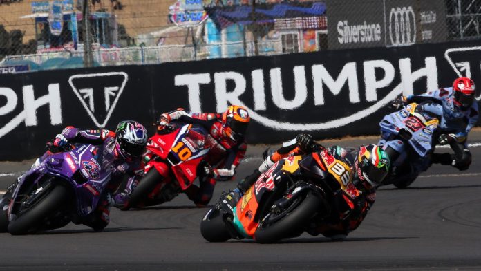 Crash.net — MotoGP source image Binder Admits He Was ‘A Bit Too Kind’ on Rear Tyre in Silverstone MotoGP Clash