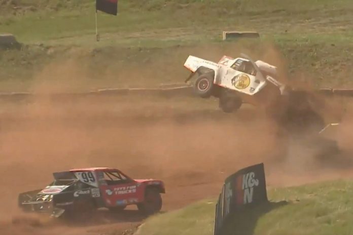 Earnhardt Grandson Wyatt Miller Survives Wild Rollover at Bark River